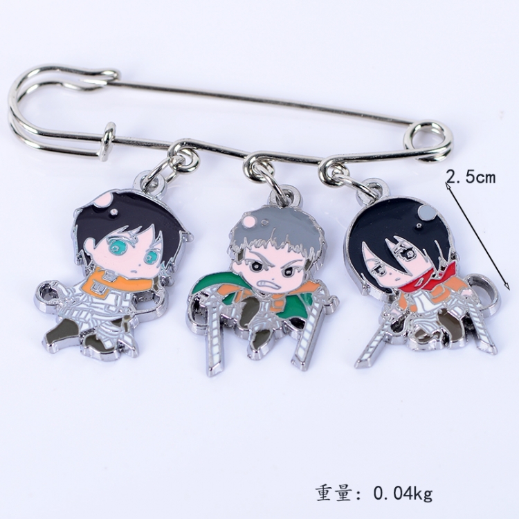 Shingeki no Kyojin Anime metal brooch bag accessories pants waist clip price for 5 pcs