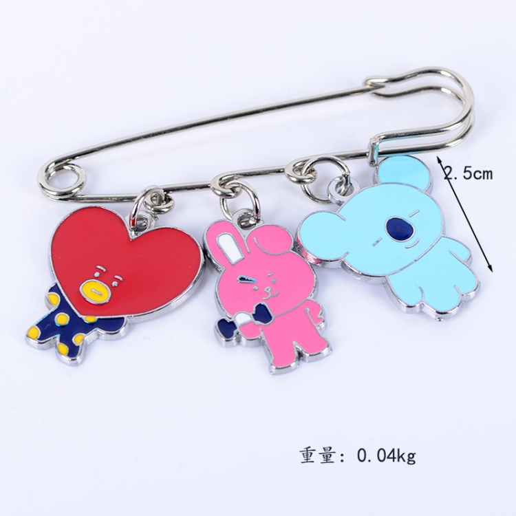 BTS Anime metal brooch bag accessories pants waist clip price for 5 pcs