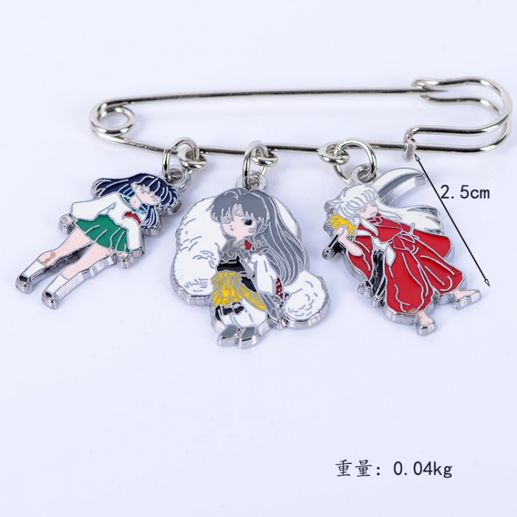 Inuyasha Anime metal brooch bag accessories pants waist clip price for 5 pcs