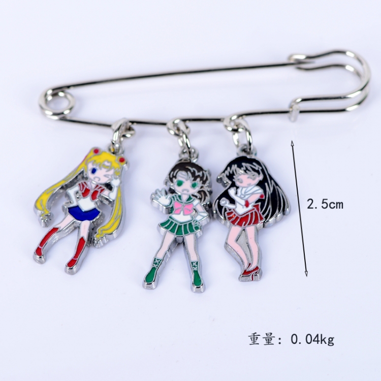 sailormoon Anime metal brooch bag accessories pants waist clip price for 5 pcs