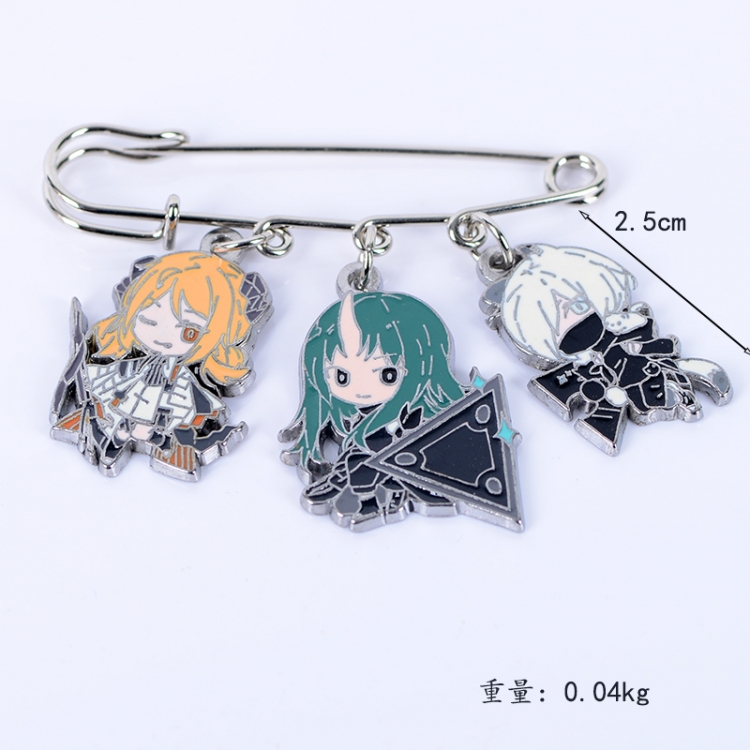 Arknights Anime metal brooch bag accessories pants waist clip price for 5 pcs