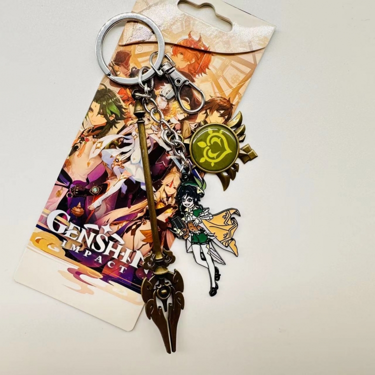 Genshin Impact Game peripheral key chain schoolbag pendant