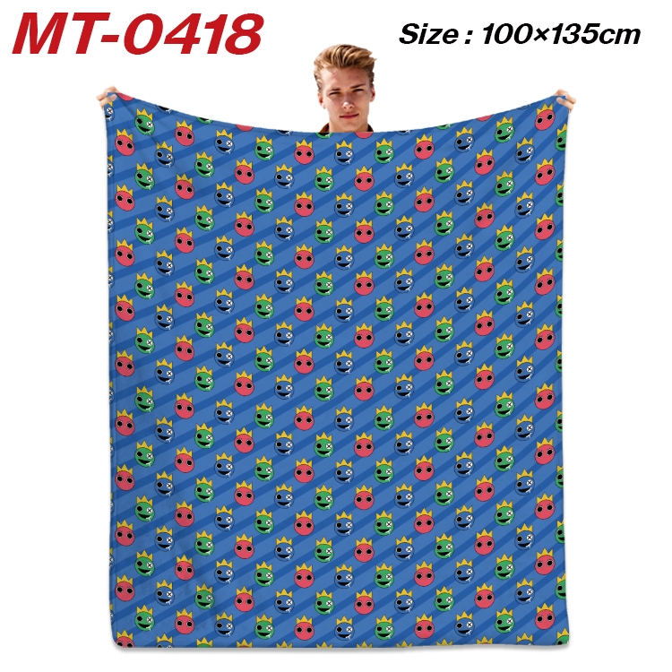 Rainbow friends Anime flannel blanket air conditioner quilt (double-sided printing) 100x135cm MT-0418