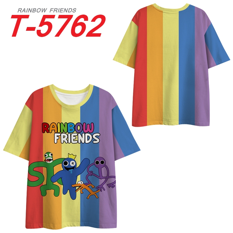 Rainbow friends Anime Full Color Milk Silk Short Sleeve T-Shirt from S to 6XL  T-5762