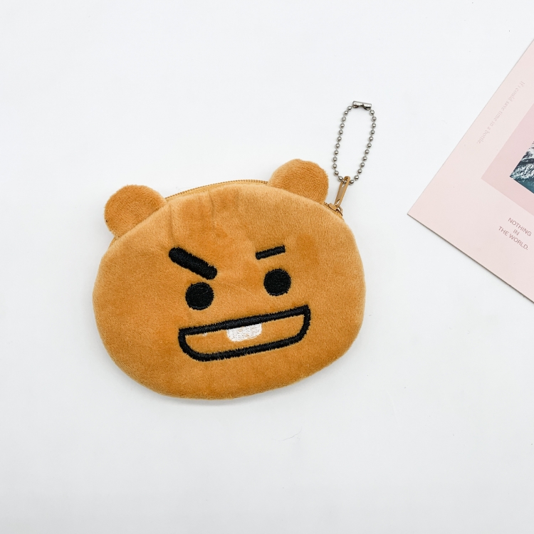 BTS Plush three-dimensional wallet cute storage price for 5 pcsbag