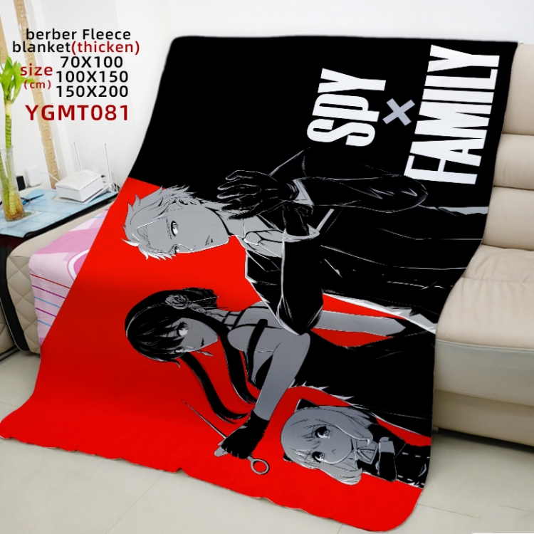 SPY×FAMILY  Anime cashmere blanket 150X200CM can be customized by drawing YGMT089