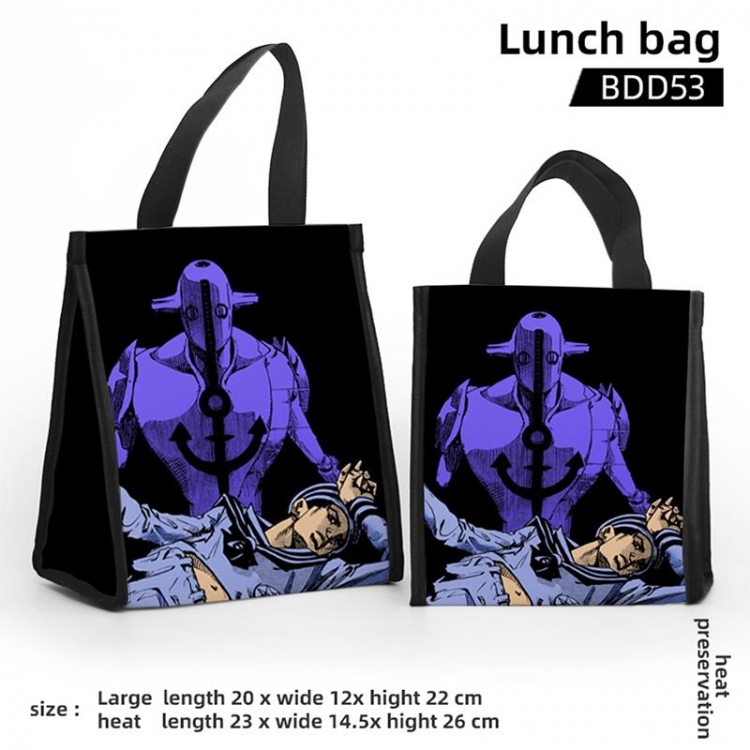 JoJos Bizarre Adventure Small Cartoon Insulated Lunch Bag 20X12x22CM 