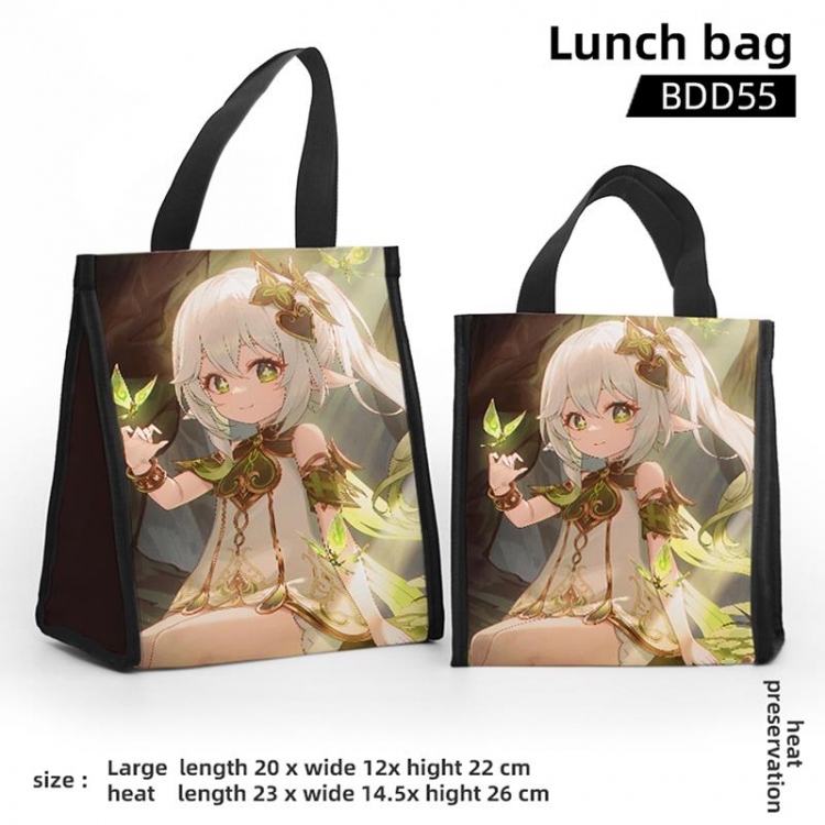 Genshin Impact Small Cartoon Insulated Lunch Bag 20X12x22CM