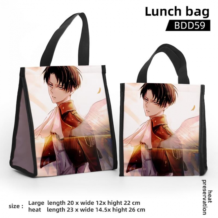 Shingeki no Kyojin Small Cartoon Insulated Lunch Bag 20X12x22CM 
