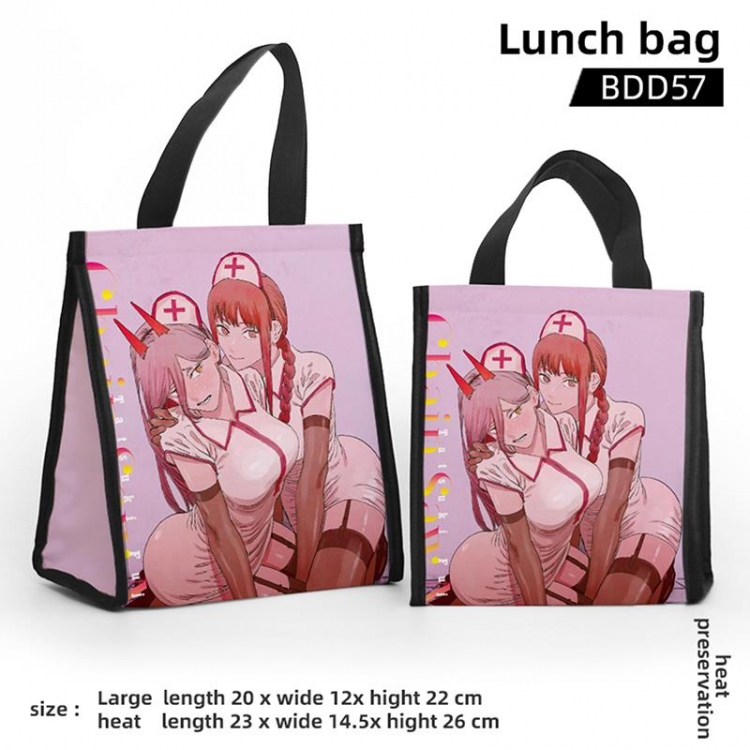 Chainsaw man Small Cartoon Insulated Lunch Bag 20X12x22CM