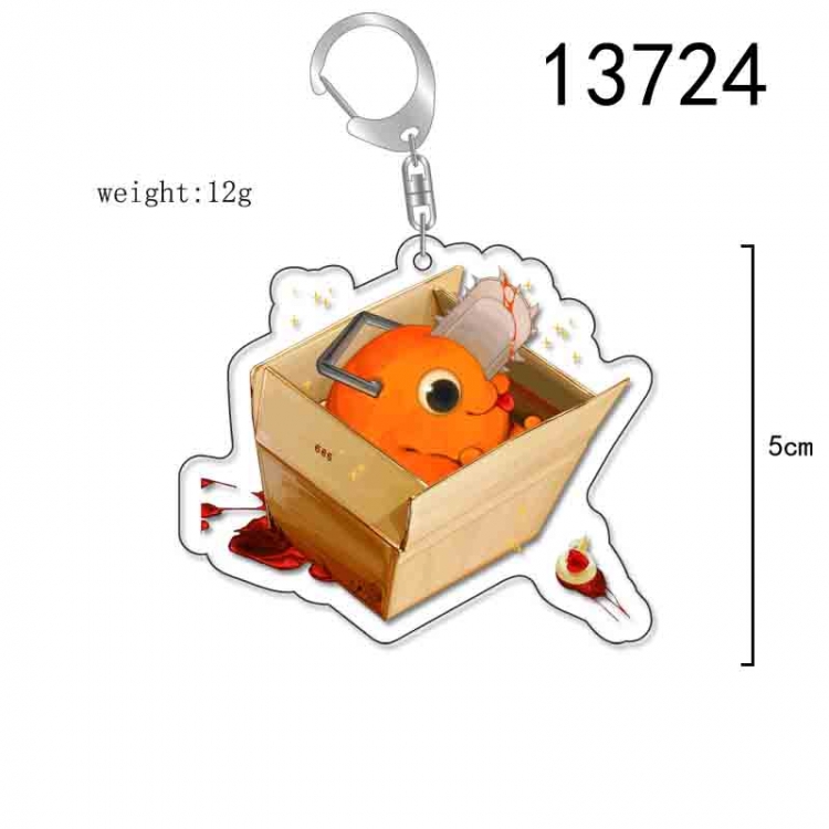 Chainsaw man Anime Acrylic Keychain Charm price for 5 pcs 13724