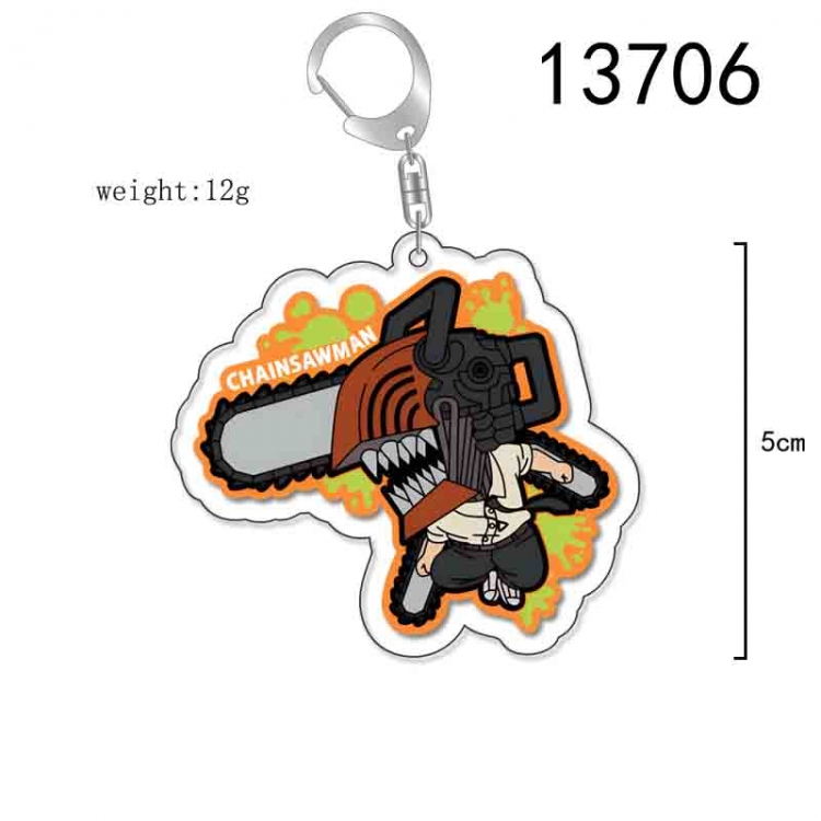 Chainsaw man Anime Acrylic Keychain Charm price for 5 pcs 13706