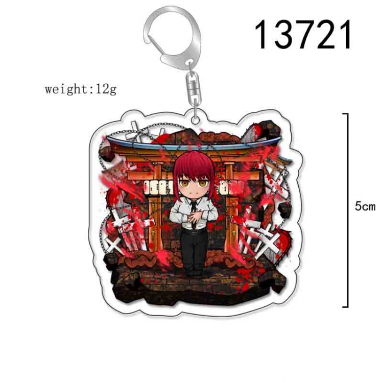 Chainsaw man Anime Acrylic Keychain Charm price for 5 pcs 13721