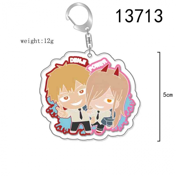 Chainsaw man Anime Acrylic Keychain Charm price for 5 pcs 13713