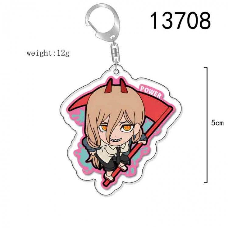 Chainsaw man Anime Acrylic Keychain Charm price for 5 pcs 13708