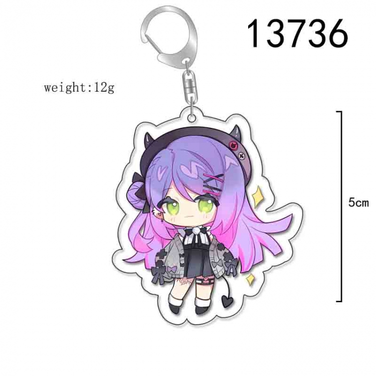 Virtual Anchor Anime Acrylic Keychain Charm price for 5 pcs 13736