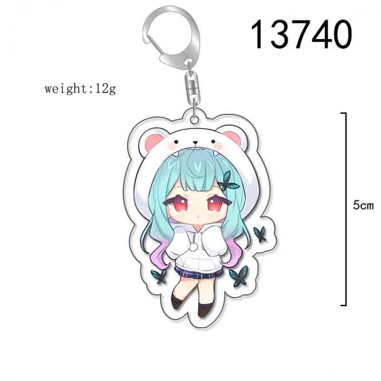 Virtual Anchor Anime Acrylic Keychain Charm price for 5 pcs 13740