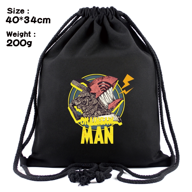 Chainsaw man Anime Coloring Book Drawstring Backpack 40X34cm 200g