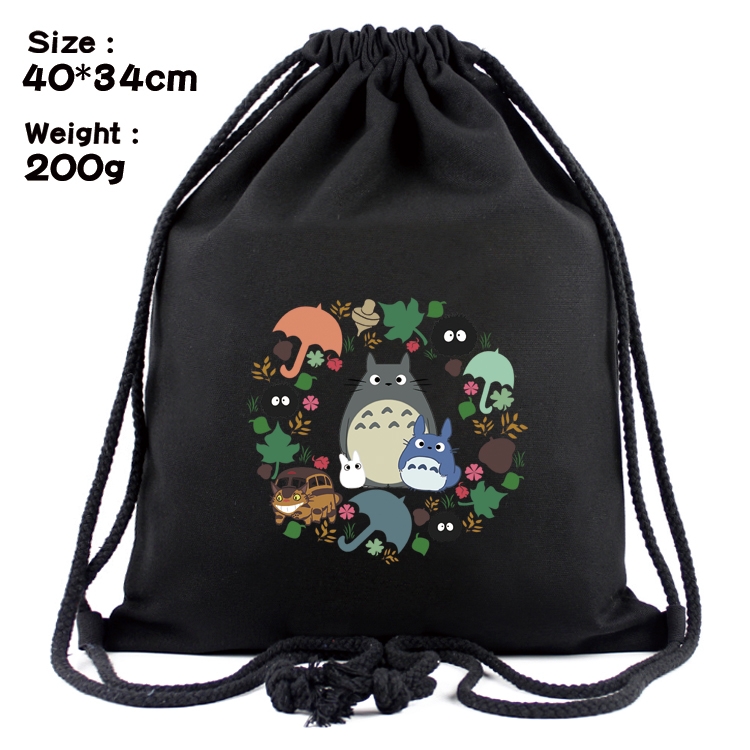 TOTORO Anime Coloring Book Drawstring Backpack 40X34cm 200g