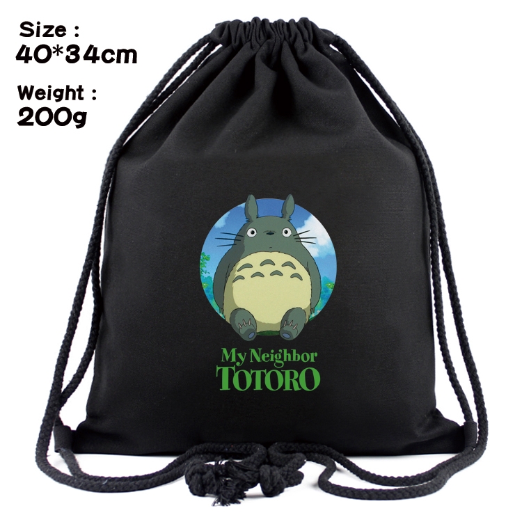 TOTORO Anime Coloring Book Drawstring Backpack 40X34cm 200g