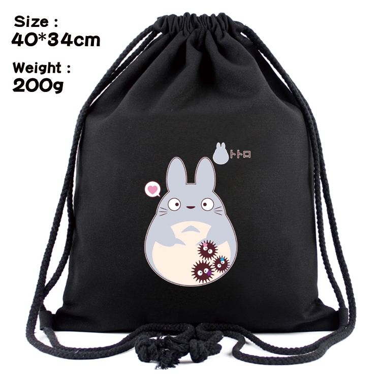 TOTORO Anime Coloring Book Drawstring Backpack 40X34cm 200g