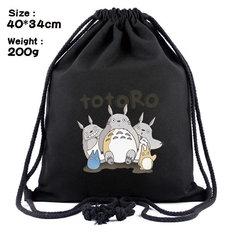 TOTORO Anime Coloring Book Drawstring Backpack 40X34cm 200g