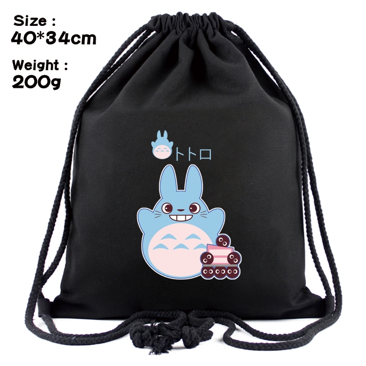 TOTORO Anime Coloring Book Drawstring Backpack 40X34cm 200g