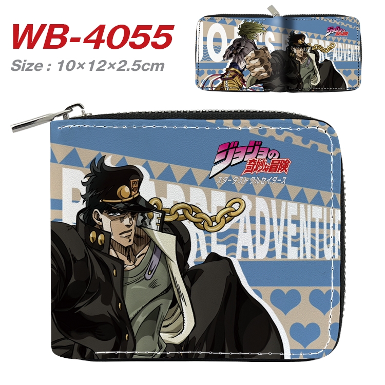 JoJos Bizarre Adventure Anime Full Color Short All Inclusive Zipper Wallet 10x12x2.5cm