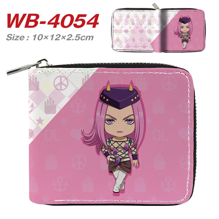 JoJos Bizarre Adventure Anime Full Color Short All Inclusive Zipper Wallet 10x12x2.5cm