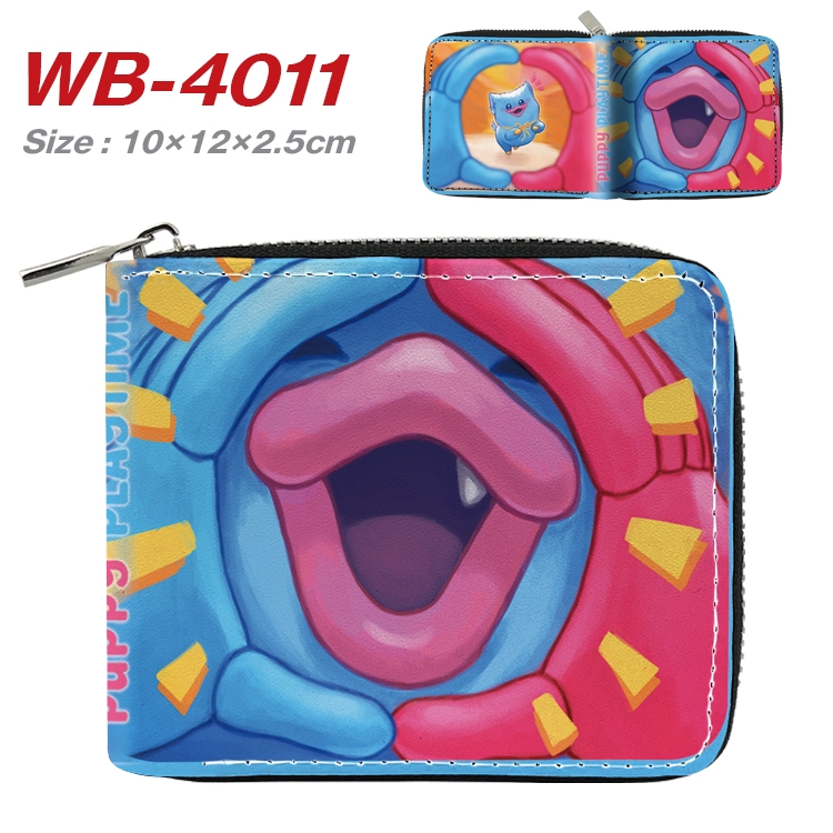 poppy playtime Anime Full Color Short All Inclusive Zipper Wallet 10x12x2.5cm WB-4011A