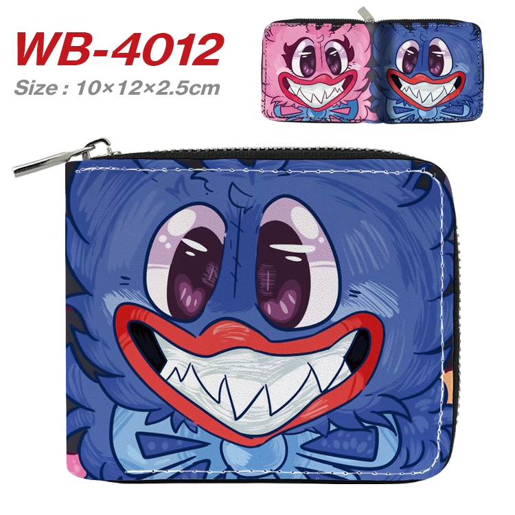 poppy playtime Anime Full Color Short All Inclusive Zipper Wallet 10x12x2.5cm WB-4012A