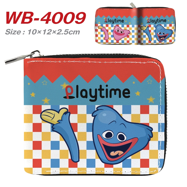 poppy playtime Anime Full Color Short All Inclusive Zipper Wallet 10x12x2.5cm WB-4009A