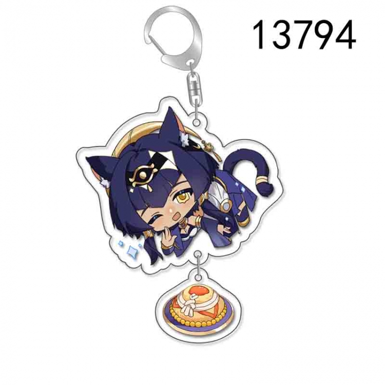 Genshin Impact Anime acrylic Pendant Key Chain  price for 5 pcs 13794