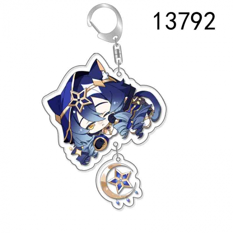 Genshin Impact Anime acrylic Pendant Key Chain  price for 5 pcs 13792