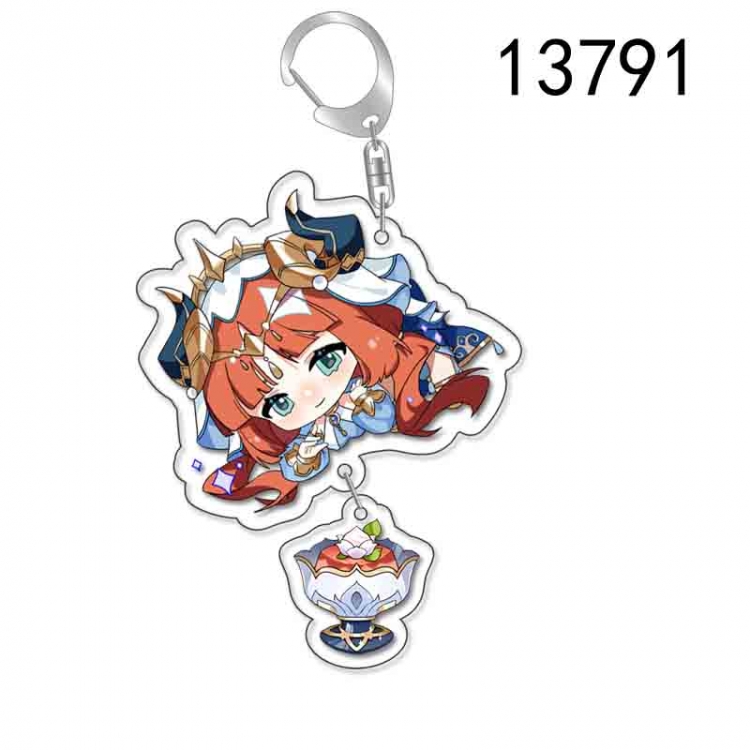 Genshin Impact Anime acrylic Pendant Key Chain  price for 5 pcs 13791