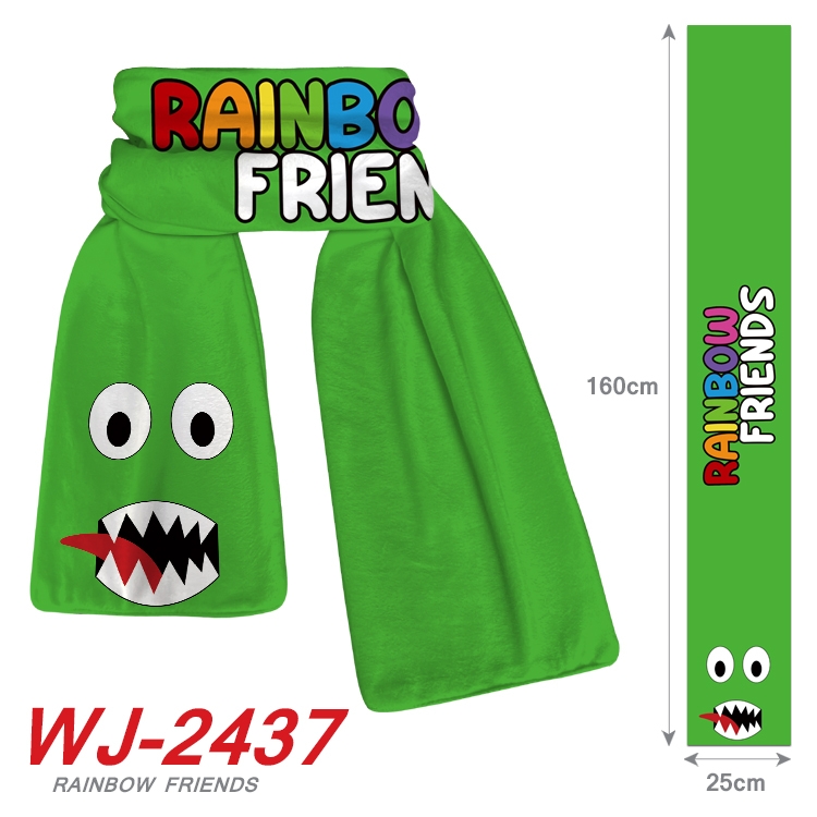 Rainbow friends Anime fleece scarf bib 160X25CM WJ-2437