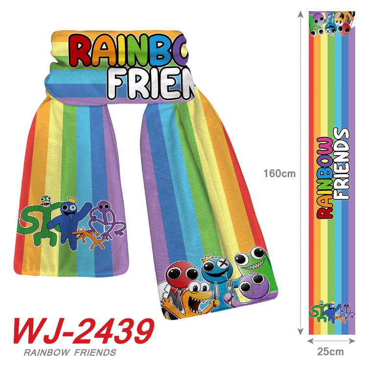 Rainbow friends Anime fleece scarf bib 160X25CM  WJ-2439