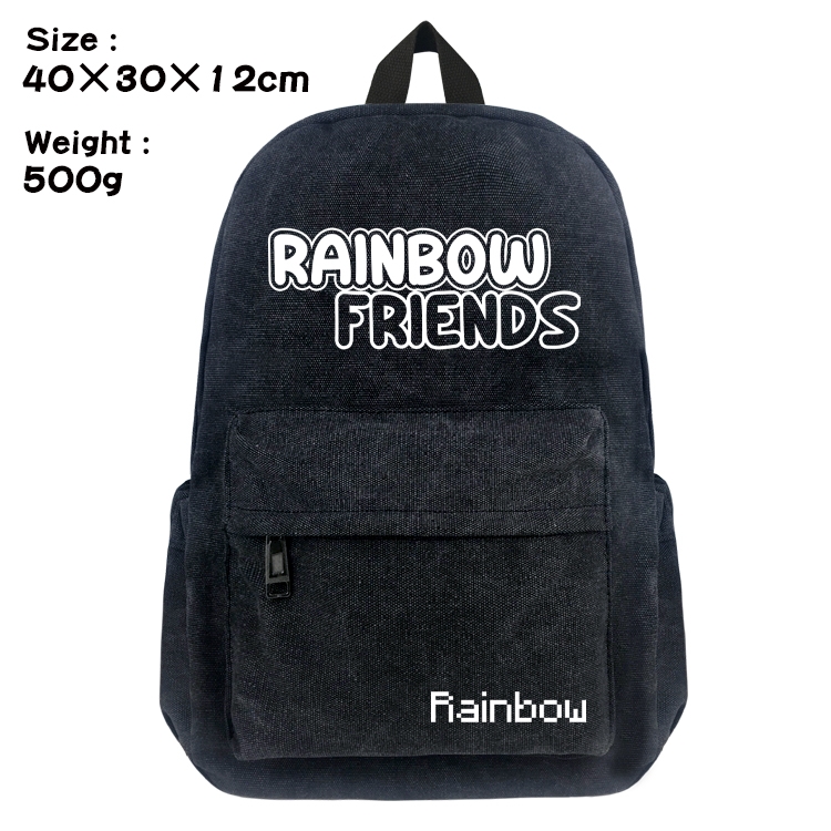 Rainbow friends Canvas top and bottom backpack 40X30X12CM