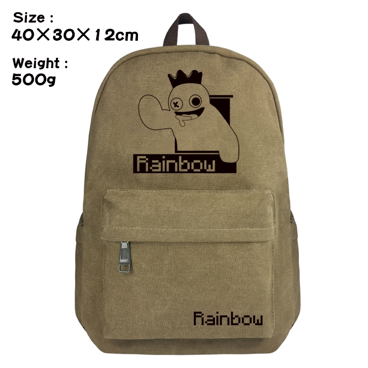 Rainbow friends Canvas top and bottom backpack 40X30X12CM