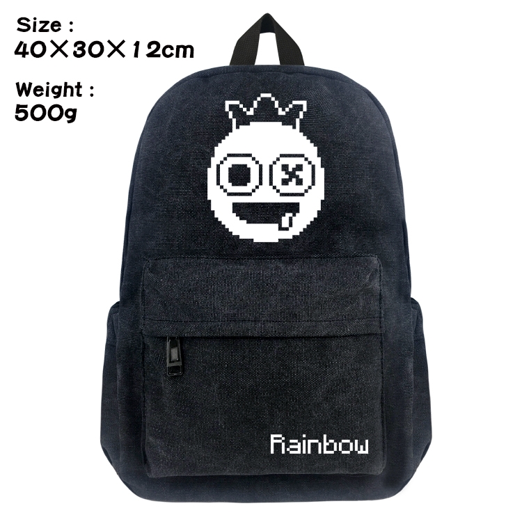 Rainbow friends Canvas top and bottom backpack 40X30X12CM