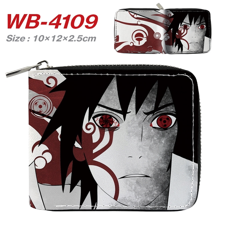 Naruto Anime Full Color Short All Inclusive Zipper Wallet 10x12x2.5cm  WB-4109A