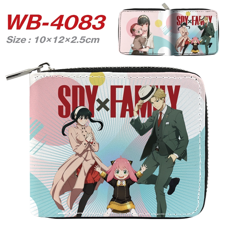 SPY×FAMILY Anime Full Color Short All Inclusive Zipper Wallet 10x12x2.5cm WB-4083A