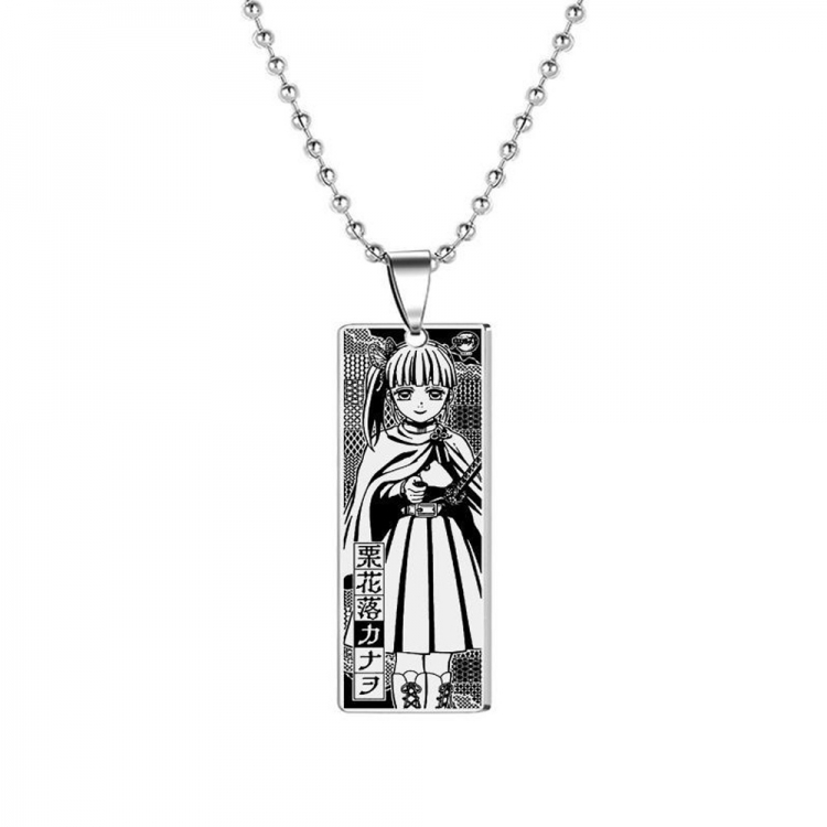 Demon Slayer Kimets Stainless steel laser pendant necklace price for 5 pcs OPP bag packaging 