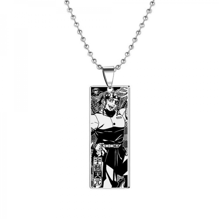 Demon Slayer Kimets Stainless steel laser pendant necklace price for 5 pcs OPP bag packaging 