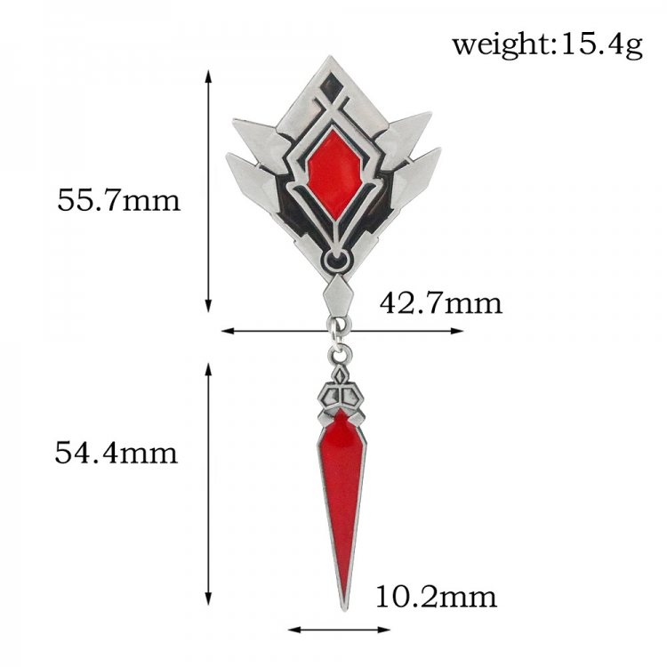 Genshin Impact Dadalia metal brooch anime bag badge price for 5 pcs OPP packaging