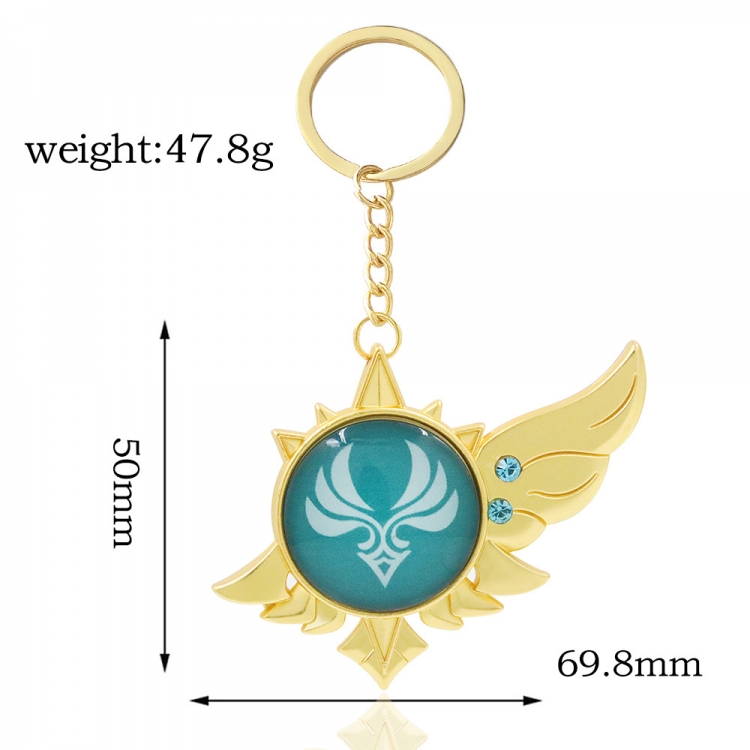 Genshin Impact Wind element double-sided luminous keychain price for 5 pcs OPP packaging