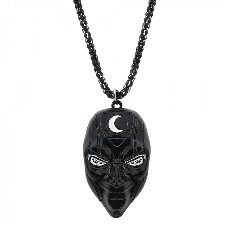 Moon Knight White Moon Mask Necklace price for 5 pcs OPP packaging N00924-03