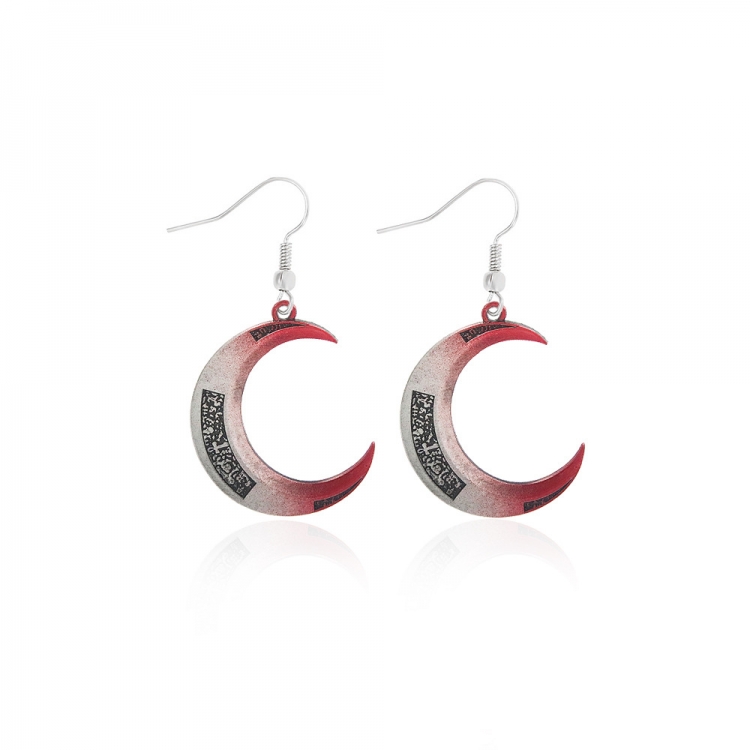 Moon Knight Colorful moon hook earrings price for 5 pairs OPP packaging E00161