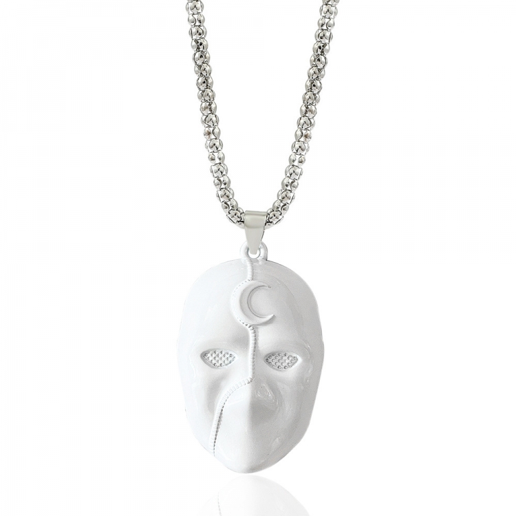 Moon Knight  White mask necklace price for 5 pcs OPP packaging N00924-01