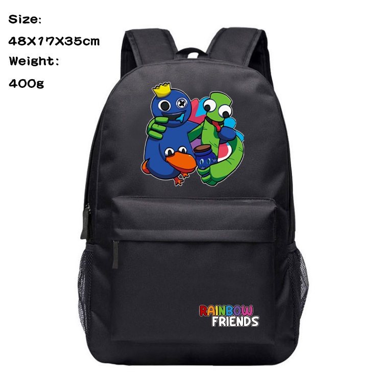 Rainbow friends Anime silk screen polyester canvas backpack 48X35X17CM 400G